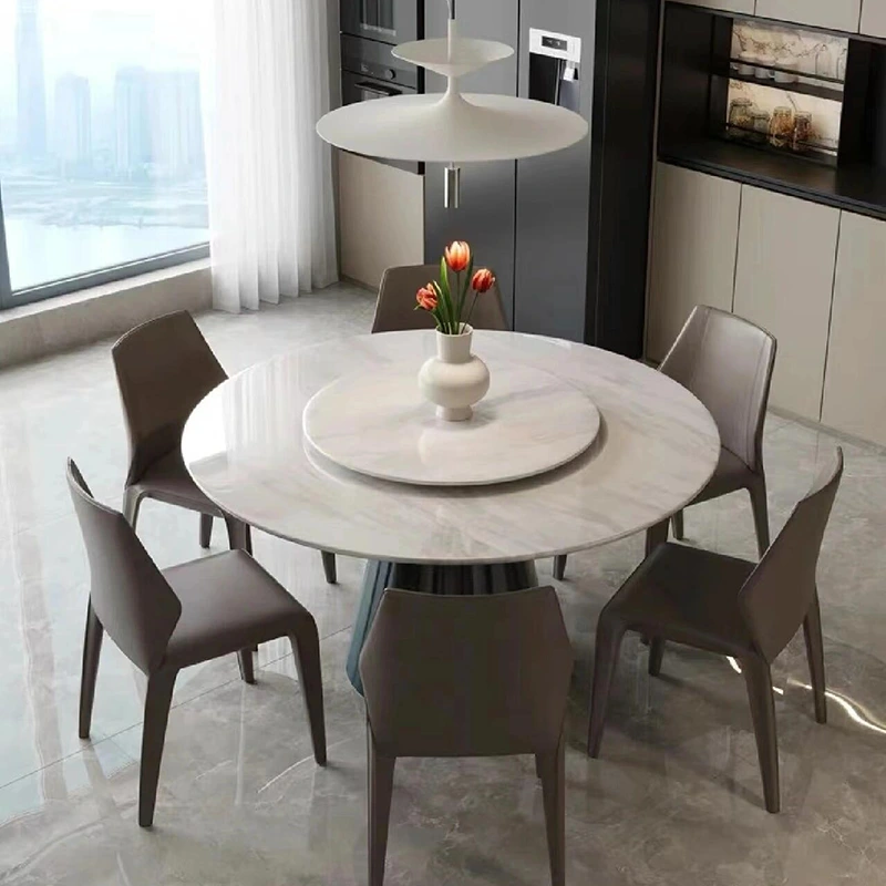 What are the advantages of marble as a dining table?