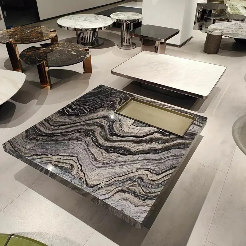 Black Wooden Marble Slab