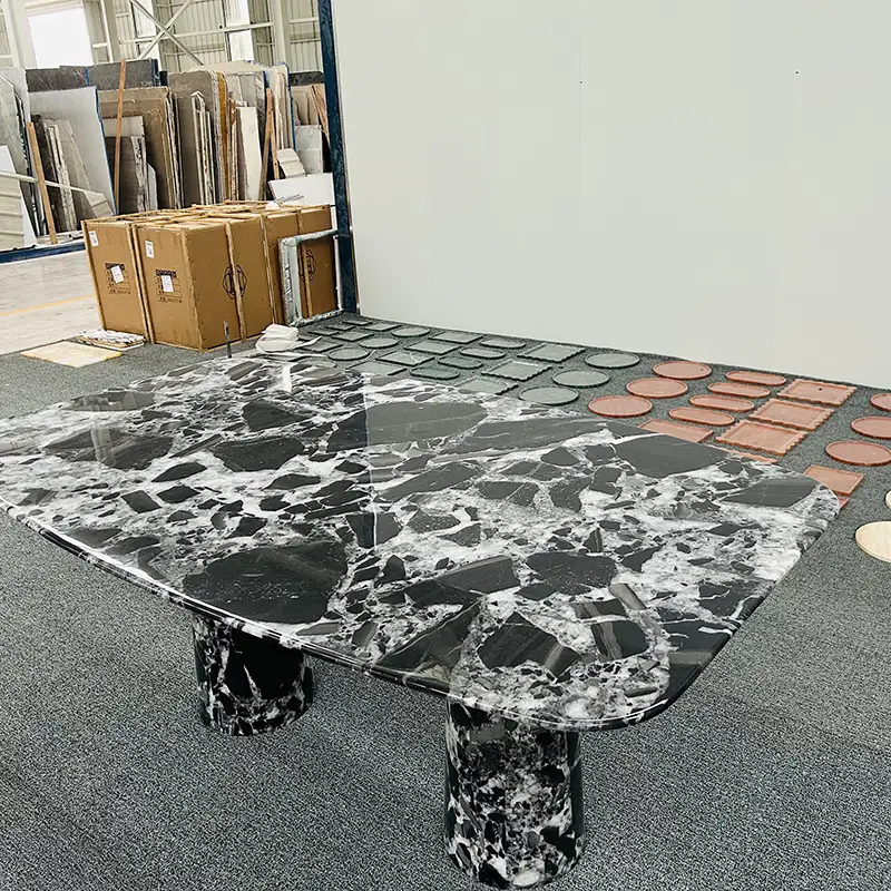 Grand Antique Marble Dining Table