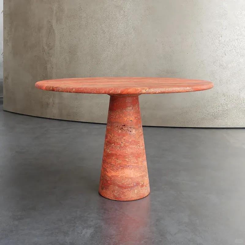 Red Travertine Tables